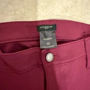 Very soft modal Ann Taylor Modern Burgundy Pants